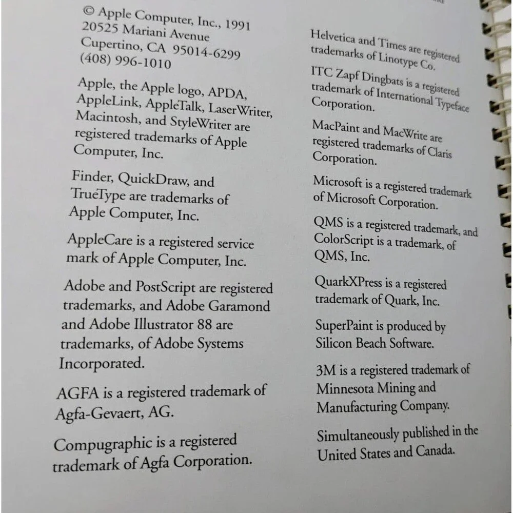 Stylewriter Owner's Guide by Apple Computer Inc 1991 Edition Spiral Bound